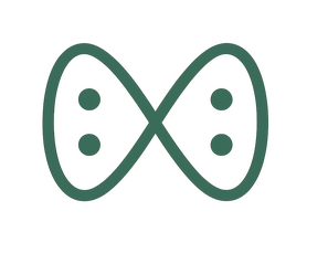 Ícone em verde escuro representando as glândulas tireoide e paratireoides – logo do Dr. Ledo Massoni